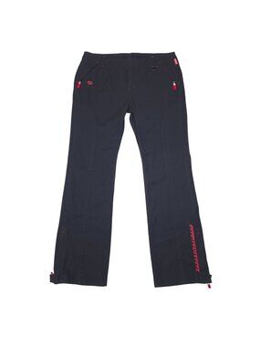 Harley-Davidson Womens Black Pants With Red Accents Size 16 Zippered Legs